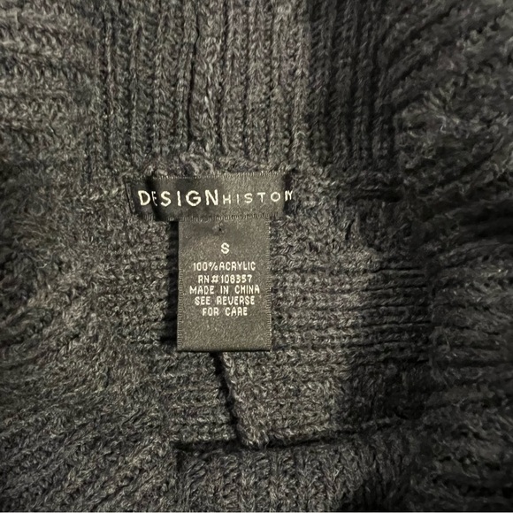 Design History Cowl Neck Sweater Green Charcoal - Picture 2 of 5